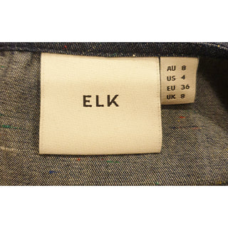 Elk flecked denim playsuit with waist tie size 8 Elk preloved second hand clothes 8