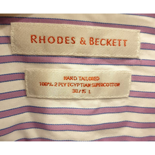 Rhodes & Beckett purple and white virticle striped work shirt size L (best fits 12) Dear Little Panko preloved secondhand 6