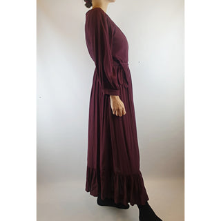 Obus deep magenta purple wrap style maxi dress size 1 (best fits size 8) Obus preloved second hand clothes 7