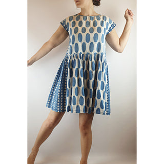 Gorman blue and white cotton oval polka dot dress size 8 Gorman preloved second hand clothes 1