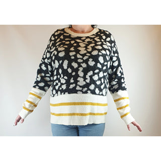 soft knit jumper with contrasting front prints size XL (best fits size 16) Unknown preloved second hand clothes 3