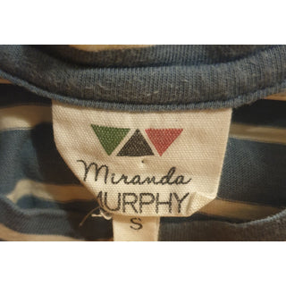 Miranda Murphy blue and white striped tee shirt size S (best fits size 10) Miranda Murphy preloved second hand clothes 6