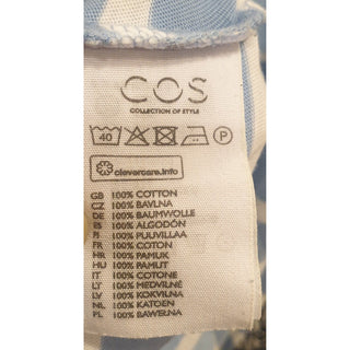 Cos blue and white long sleeve top size S (best fits 10) Cos preloved second hand clothes 8