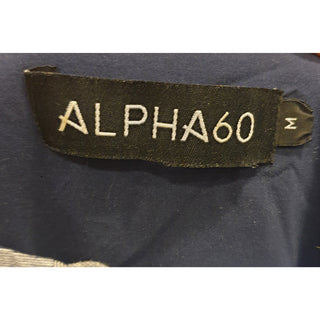 Alpha 60 blue dual textured print dress size M (best fits size 12) Alpha 60 preloved second hand clothes 9