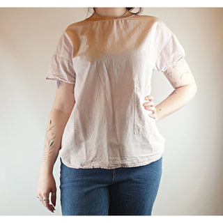 Cos Pink cotton-linen top with cute front pocket size M (best fits size 12) Cos preloved second hand clothes 3