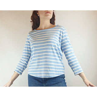 Cos blue and white long sleeve top size S (best fits 10) Cos preloved second hand clothes 3