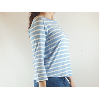 Cos blue and white long sleeve top size S (best fits 10) Cos preloved second hand clothes 5