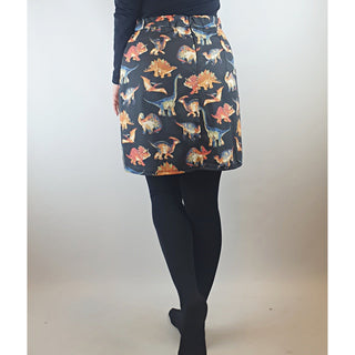 Handmade black skirt with adorable dinosaur print best fits size 10 Handmade preloved second hand clothes 7