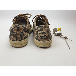 APC brown animal print canvas laceup shoes with leather lining size 38 Dear Little Panko preloved second hand clothes 7