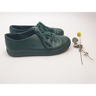 Bul pre-owned forest green leather laceup shoes size 37 Bul preloved second hand clothes 1