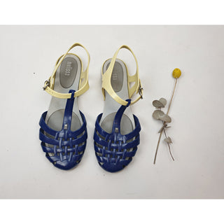 Melissa Shoes navy and yellow plastic sandals size 38 Dear Little Panko preloved second hand clothes 1