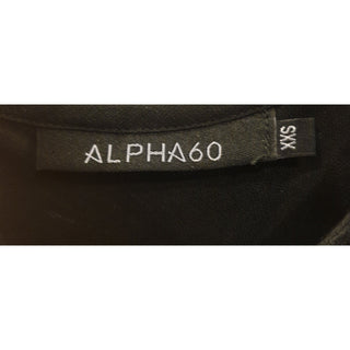 Alpha 60 preloved black 100% cotton cropped sleeveless top size XXS (best fits size 6) Alpha 60 preloved second hand clothes 8