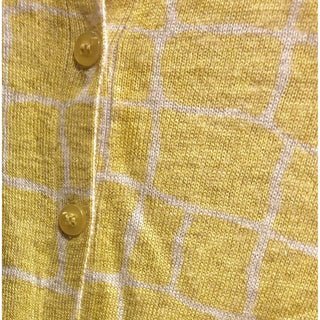 Gorman yellow and cream giraffe style print cardigan size 10 (tiny fit, best fits size 6) Gorman preloved second hand clothes 8