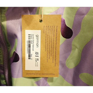 Gorman green and purple print raincoat size 12 Gorman preloved second hand clothes 11