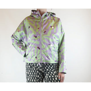 Gorman green and purple print raincoat size 12 Gorman preloved second hand clothes 3