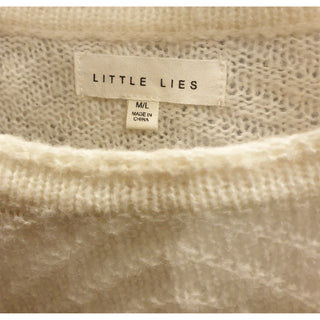 Little Lies cream light weight knit jumper size L (best fits size 14) Little Lies preloved second hand clothes 6