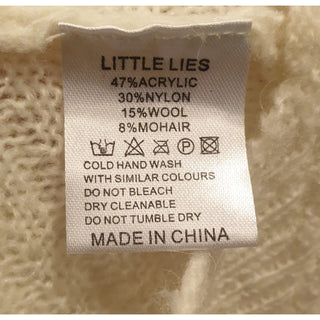Little Lies cream light weight knit jumper size L (best fits size 14) Little Lies preloved second hand clothes 9