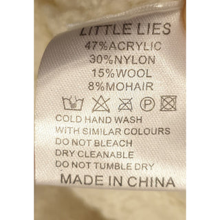 Little Lies cream light weight knit jumper size L (best fits size 14) Little Lies preloved second hand clothes 10