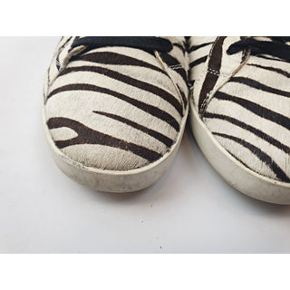 Rollie pony hair brown and white animal print lace up flats size 41 Dear Little Panko preloved second hand clothes 4