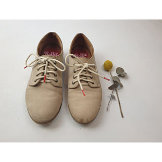 Rollie light tan neubuck leather laceup shoes size 36 Dear Little Panko preloved second hand clothes 2