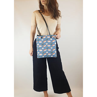 Dangerfield blue canvas bag with cute sushi print Dear Little Panko preloved second hand clothes 1