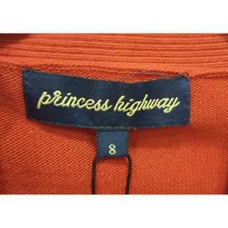 Princess Highway red cotton knit cropped ballerina wrap style cardigan size 8 Princess Highway preloved second hand clothes 7