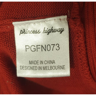 Princess Highway red cotton knit cropped ballerina wrap style cardigan size 8 Princess Highway preloved second hand clothes 10