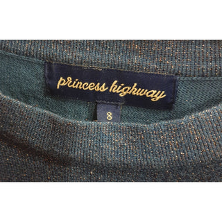 Princess Highway blue knit jumper with speakly metalic thread size 8 Princess Highway preloved second hand clothes 9