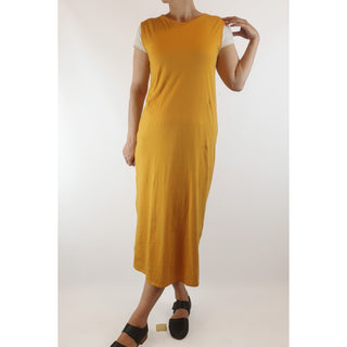 Bul mustard yellow sleeveless cotton maxi dress size 8 Bul preloved second hand clothes 1