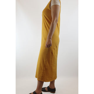 Bul mustard yellow sleeveless cotton maxi dress size 8 Bul preloved second hand clothes 8