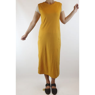 Bul mustard yellow sleeveless cotton maxi dress size 8 Bul preloved second hand clothes 3