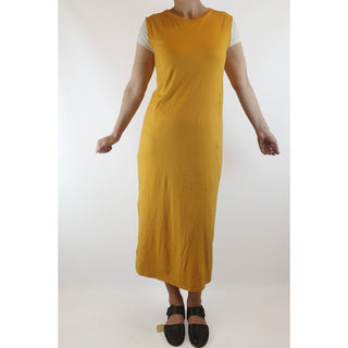 Bul mustard yellow sleeveless cotton maxi dress size 8 Bul preloved second hand clothes 5