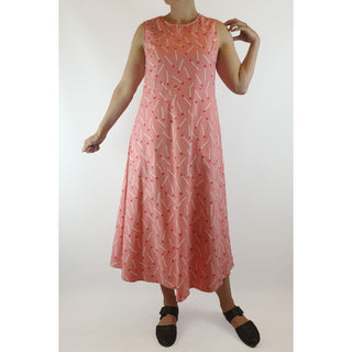 Jericho Road pink sleeveless maxi dress with cute matchstick print size 8 Jericho Road preloved second hand clothes 1