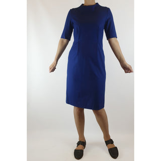 Cos blue wool majority dress with half length sleeves size 36 (best fits size 8) cos-blue-wool-majority-dress-with-half-length-sleeves-size-36-best-fits-size-8