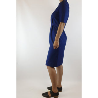 Cos blue wool majority dress with half length sleeves size 36 (best fits size 8) cos-blue-wool-majority-dress-with-half-length-sleeves-size-36-best-fits-size-8