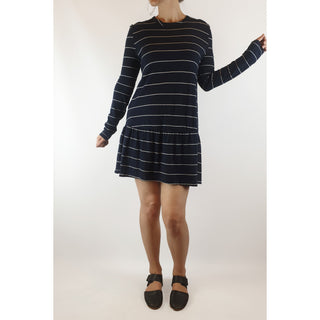 Neuw black and white striped long sleeve dress size 8 Dear Little Panko preloved second hand clothes 1