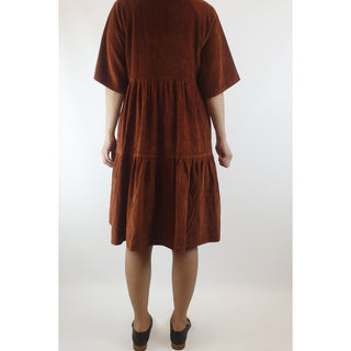 Gorman burnt orange chunky cord oversize dress size 8 Gorman preloved second hand clothes 8