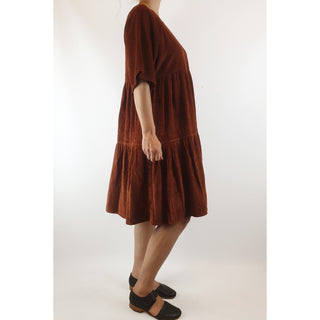 Gorman burnt orange chunky cord oversize dress size 8 Gorman preloved second hand clothes 7