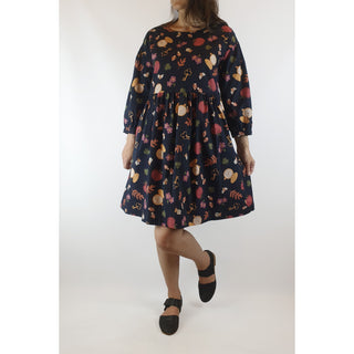 Princess Highway navy long sleeve dress with pretty print size 6 (best fits sizes 6 and 8) Princess Highway preloved second hand clothes 4