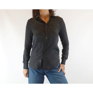 Nude Lucy black silky feel long sleeve shirt size XXS (fits sizes 6 and 8) Nude Lucy preloved second hand clothes 4