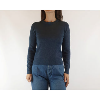 Princess Highway blue knit jumper with speakly metalic thread size 8 Princess Highway preloved second hand clothes 2