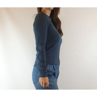 Princess Highway blue knit jumper with speakly metalic thread size 8 Princess Highway preloved second hand clothes 7