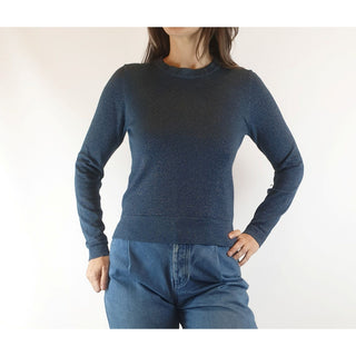 Princess Highway blue knit jumper with speakly metalic thread size 8 Princess Highway preloved second hand clothes 5