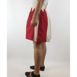 Cue pink, red and white panelled skirt size 8 Dear Little Panko preloved second hand clothes 7