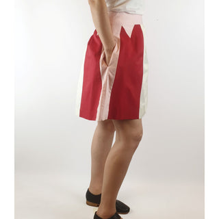 Cue pink, red and white panelled skirt size 8 Dear Little Panko preloved second hand clothes 6