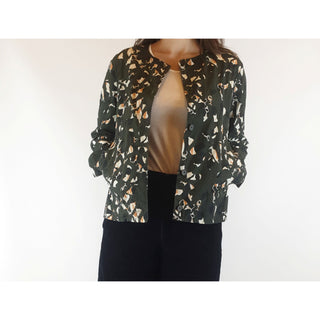 Cos dark green print 100% cotton light shirt jacket size 36 (best fits size 8) cos-dark-green-print-100-cotton-light-shirt-jacket-size-36-best-fits-size-8