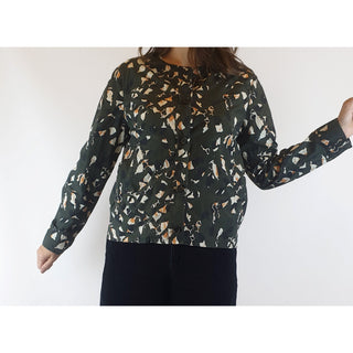 Cos dark green print 100% cotton light shirt jacket size 36 (best fits size 8) cos-dark-green-print-100-cotton-light-shirt-jacket-size-36-best-fits-size-8