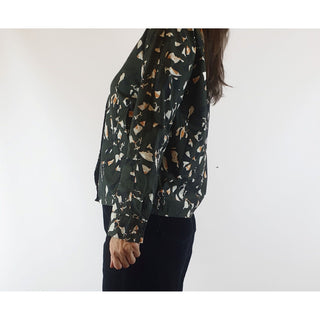 Cos dark green print 100% cotton light shirt jacket size 36 (best fits size 8) cos-dark-green-print-100-cotton-light-shirt-jacket-size-36-best-fits-size-8