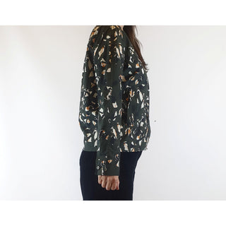 Cos dark green print 100% cotton light shirt jacket size 36 (best fits size 8) cos-dark-green-print-100-cotton-light-shirt-jacket-size-36-best-fits-size-8