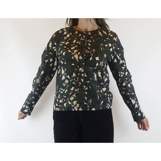 Cos dark green print 100% cotton light shirt jacket size 36 (best fits size 8) cos-dark-green-print-100-cotton-light-shirt-jacket-size-36-best-fits-size-8